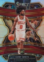 2019 Panini Select #48 Coby White Silver Prizm Basketball Card