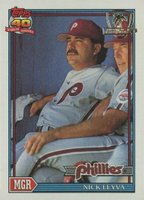 1991 Topps Desert Shield #141 Nick Leyva Baseball Card