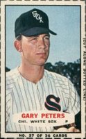 1965 Bazooka #27 Gary Peters Hand Cut-Portrait Baseball Card
