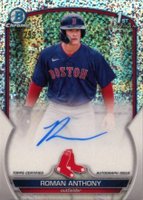 2023 Bowman Chrome Prospect Autographs #CPARA Roman Anthony Speckle Refractor Baseball Card