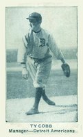 1921 American Caramel--Series of 80 # Ty Cobb Throwing-looking right-Manager on front Baseball Card