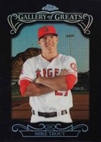 2015 Topps Chrome Gallery of Greats #GGR8 Mike Trout Baseball Card