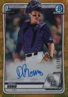 2020 Bowman Draft Chrome Draft Picks Autographs #CDADR Drew Romo Gold Refractor Baseball Card