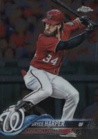 2018 Topps Chrome #139 Bryce Harper Batting Baseball Card