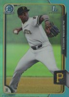 2015 Bowman Draft #137 KE'Bryan Hayes Chrome-Sky Blue Refractor Baseball Card