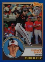 2018 Topps Silver Pack 1983 Chrome Promo #84 Chance Sisco Blue Refractor Baseball Card