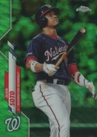 2020 Topps Chrome #12 Juan Soto Green Wave Refractor Baseball Card