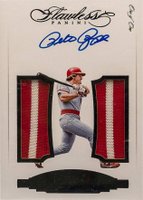 2017 Panini Flawless Greats Dual Memorabilia Autograph #PR Pete Rose Black 1/1 Baseball Card