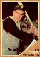 1962 Topps #115GT Bob Skinner Green Tint Baseball Card