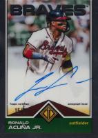 2024 Topps Transcendent Collection Transcendent Icons Chrome Autographs #RA Ronald Acuna Jr. Baseball Card
