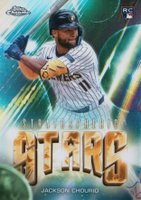 2024 Topps Chrome Update Stratospheric Stars #17 Jackson Chourio Baseball Card