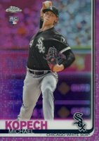 2019 Topps Chrome #17 Michael Kopech Pitching-Pink Refractor Baseball Card