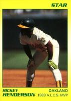 1990 Star Henderson #6 Rickey Henderson 1989 A.L.C.S. MVP Baseball Card