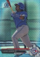 2017 Bowman Draft #BDC150 Vladimir Guerrero Jr. Chrome-Batting-Sky Blue Refractor Baseball Card