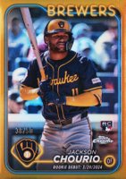 2024 Topps Chrome Update #USC30 Jackson Chourio Gold Refractor Baseball Card