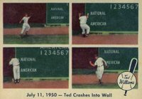 1959 Fleer Ted Williams #40 July 11, 1950- Ted Crashes Into Wall Baseball Card