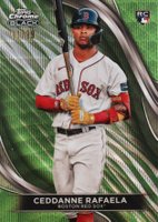 2024 Topps Chrome Black #57 Ceddanne Rafaela Green Wave Baseball Card