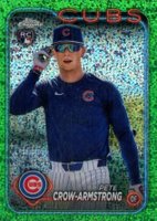 2024 Topps Chrome #16 Pete Crow-Armstrong Variation-Green Speckle Refractor Baseball Card