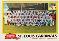 1981 Topps #684 St. Louis Cardinals Baseball Card