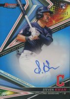 2022 Bowman's Best Best of 2022 Autographs #B22SK Steven Kwan Blue Refractor Baseball Card