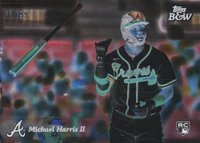 2023 Topps Black and White #53 Michael Harris II Color Photo Negative Baseball Card