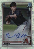 2020 Bowman Draft Chrome Draft Picks Autographs #CDABP Brandon Pfaadt Refractor Baseball Card