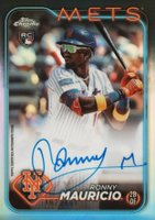 2024 Topps Chrome Rookie Autographs #RARM Ronny Mauricio Refractor Baseball Card
