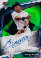 2018 Finest Firsts Autographs #FFARD Rafael Devers Green Refractor Baseball Card