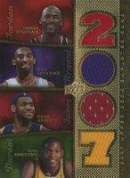 2007 Upper Deck Employee Quad Jersey # Kevin Durant/Kobe Bryant/LeBron James/Michael Jordan Basketball Card