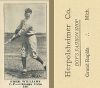 1916 Herpolsheimer Co. #190 Fred Williams Baseball Card