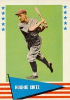 1961 Fleer #101 Hughie Critz Baseball Card