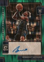 2022 Panini Donruss Optic Signature Series #SSBNM Bennedict Mathurin Green Shock Basketball Card