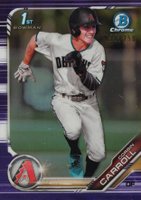 2019 Bowman Draft #BDC125 Corbin Carroll Chrome-Purple Refractor Baseball Card