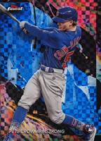 2024 Topps Finest #104 Pete Crow-Armstrong Blue Checkerboard Refractor Baseball Card