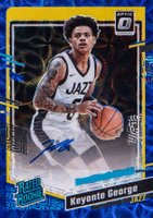 2023 Panini Donruss Optic #290 Keyonte George Signature-Premium Box Set-Blue Basketball Card