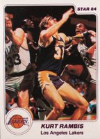 1984 Star Arena Los Angeles Lakers #6 Kurt Rambis Basketball Card