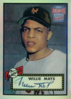2001 Topps Archives Reserve Reprint-Autograph #ARA1 Willie Mays Baseball Card
