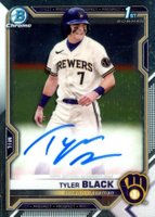 2021 Bowman Draft Chrome Draft Pick Autographs #CDATB Tyler Black Baseball Card