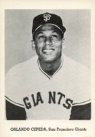 1962 Jay Publishing Photos-Type 2 # Orlando Cepeda Portrait/Chest 2 Ears Show Baseball Card