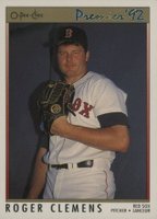 1992 O-Pee-Chee Premier #105 Roger Clemens Baseball Card
