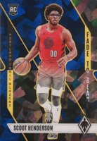 2023 Panini Phoenix Fade to Black #6 Scoot Henderson Blue Ice Basketball Card