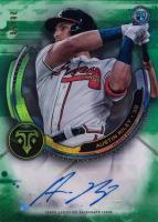 2019 Topps Triple Threads Rookie Autograph #AR Austin Riley Emerald Baseball Card