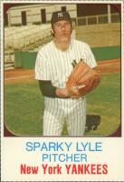 1975 Hostess #134 Sparky Lyle Hand Cut Baseball Card
