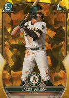 2023 Bowman Draft Sapphire Edition #BDC121 Jacob Wilson Yellow Baseball Card