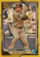 2024 Bowman Chrome #27 Jackson Merrill Yellow Refractor Baseball Card