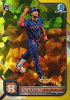 2022 Bowman Chrome Sapphire Edition #35 Jeremy Pena SP-Yellow Baseball Card