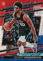 2024 Panini National Sports Collectors Convention VIP Gold Rookies #RC2 Scoot Henderson Red/White/Blue Basketball Card