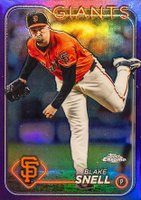 2024 Topps Chrome Update #USC59 Blake Snell Purple Refractor Baseball Card
