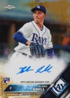 2016 Topps Chrome Rookie Autographs #RA-BS Blake Snell Gold Refractor Baseball Card