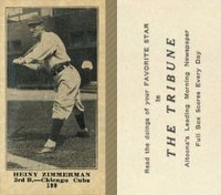 1916 Altoona Tribune #199 Heiny Zimmerman Baseball Card